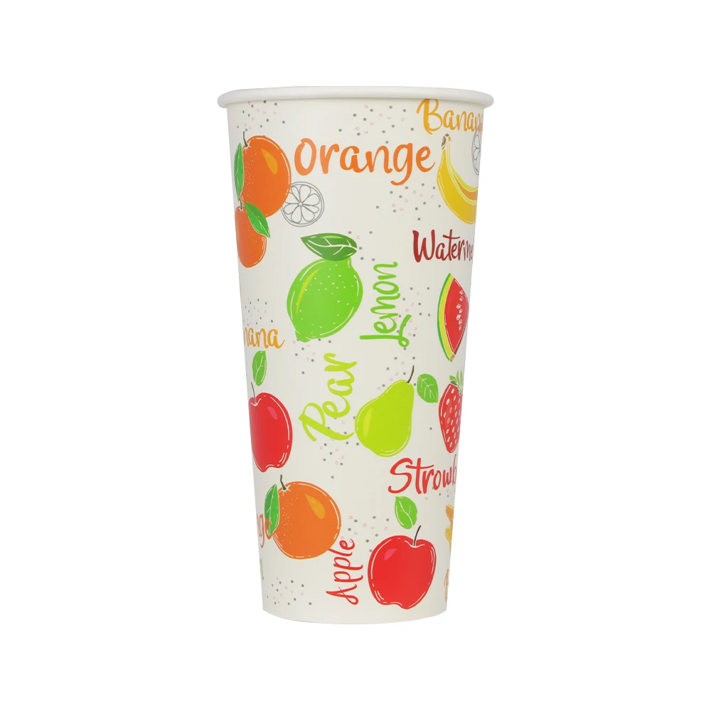 Waterproof Container Disposable Biodegradable Paper Cup 22oz 660ml 2PE ...