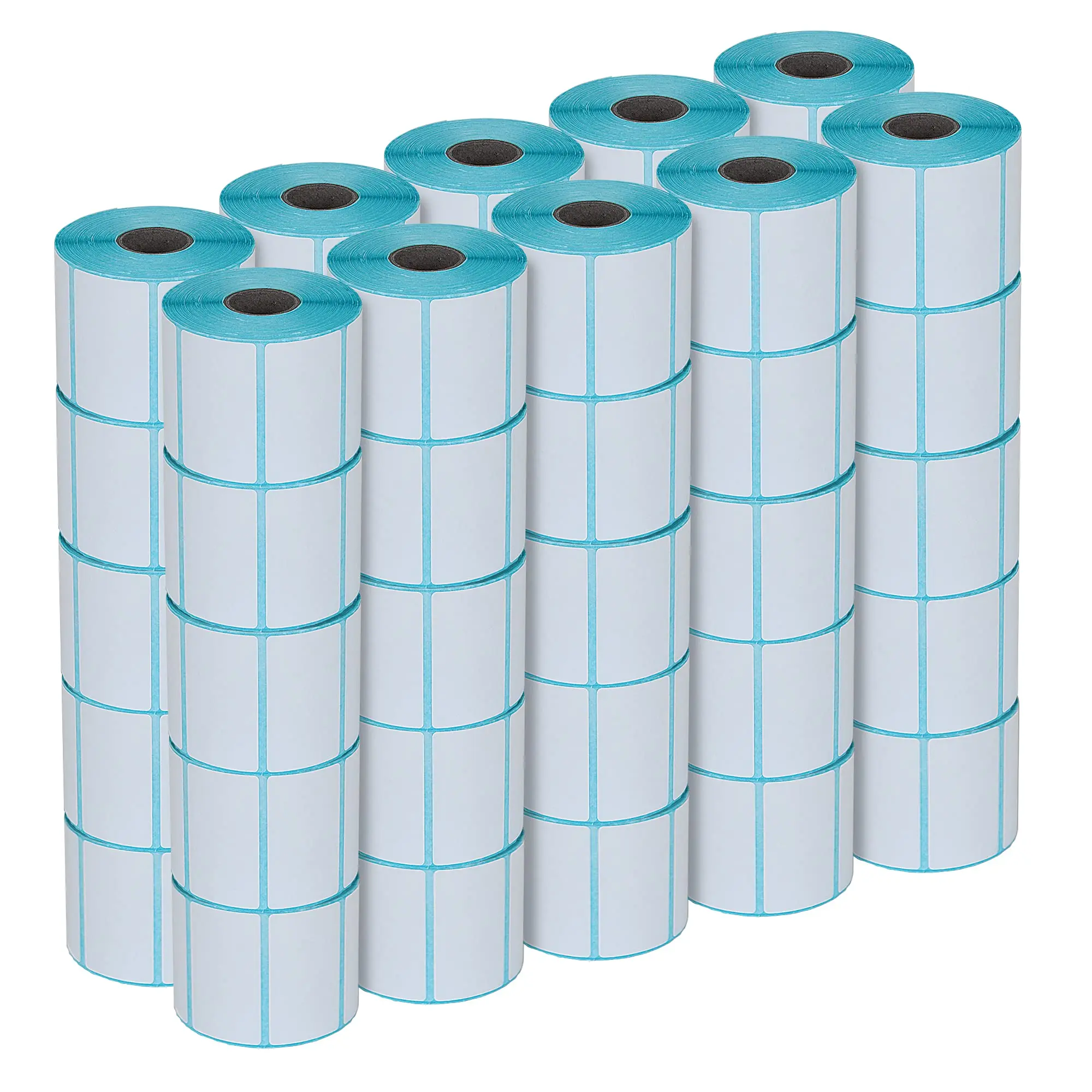 Wholesale 2.25 x 1.25 light blue thermal paper,Custom thermal label paper roll factory