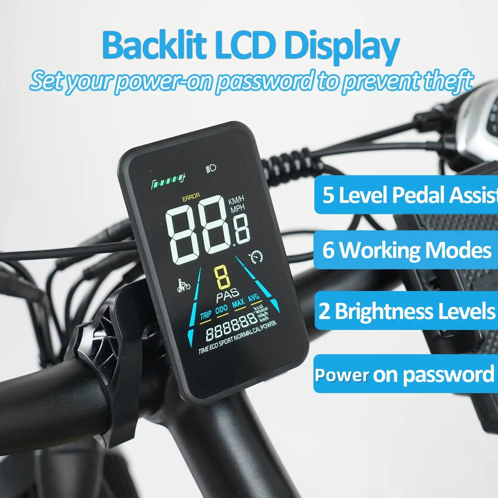 E·Bycco 26'' EB7PRO Dual Motor 2000W Peak 3000W 52V 23Ah Power for Adults Adult Electric Bike