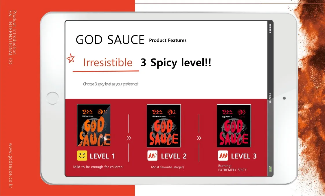 Korean High Quality Cooking Chili Sauce Pouch Package Condiment Chili