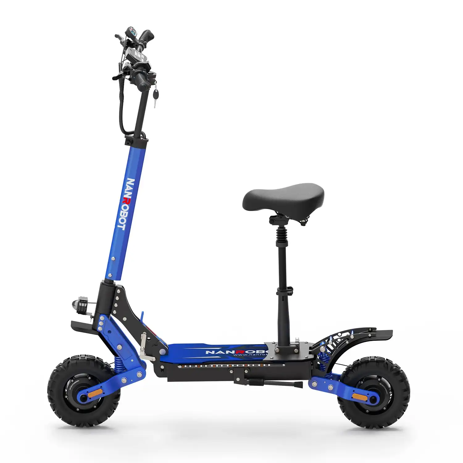 For D4+MAX Electric Kick Scooter 1200W Power Long Range Dual Motor 10 Inch Tire 80km Range Per 65km/h 120kg Capacity