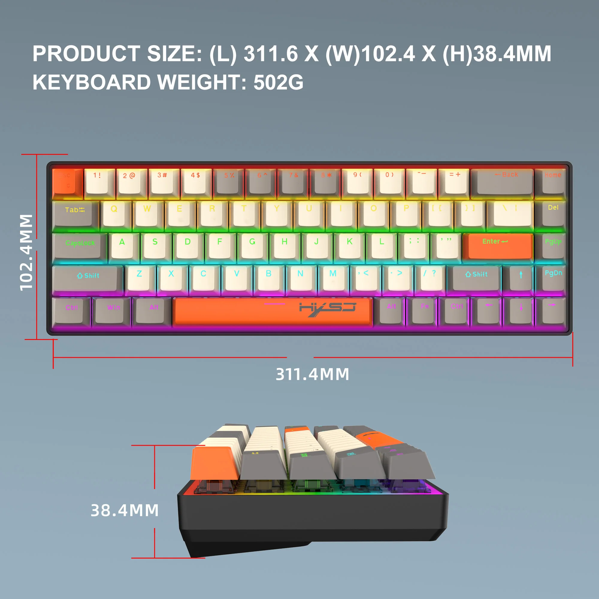 キョン Amazon.com: YMDK 61 64 68 ANSI Custom 60% Keycaps OEM Profile
