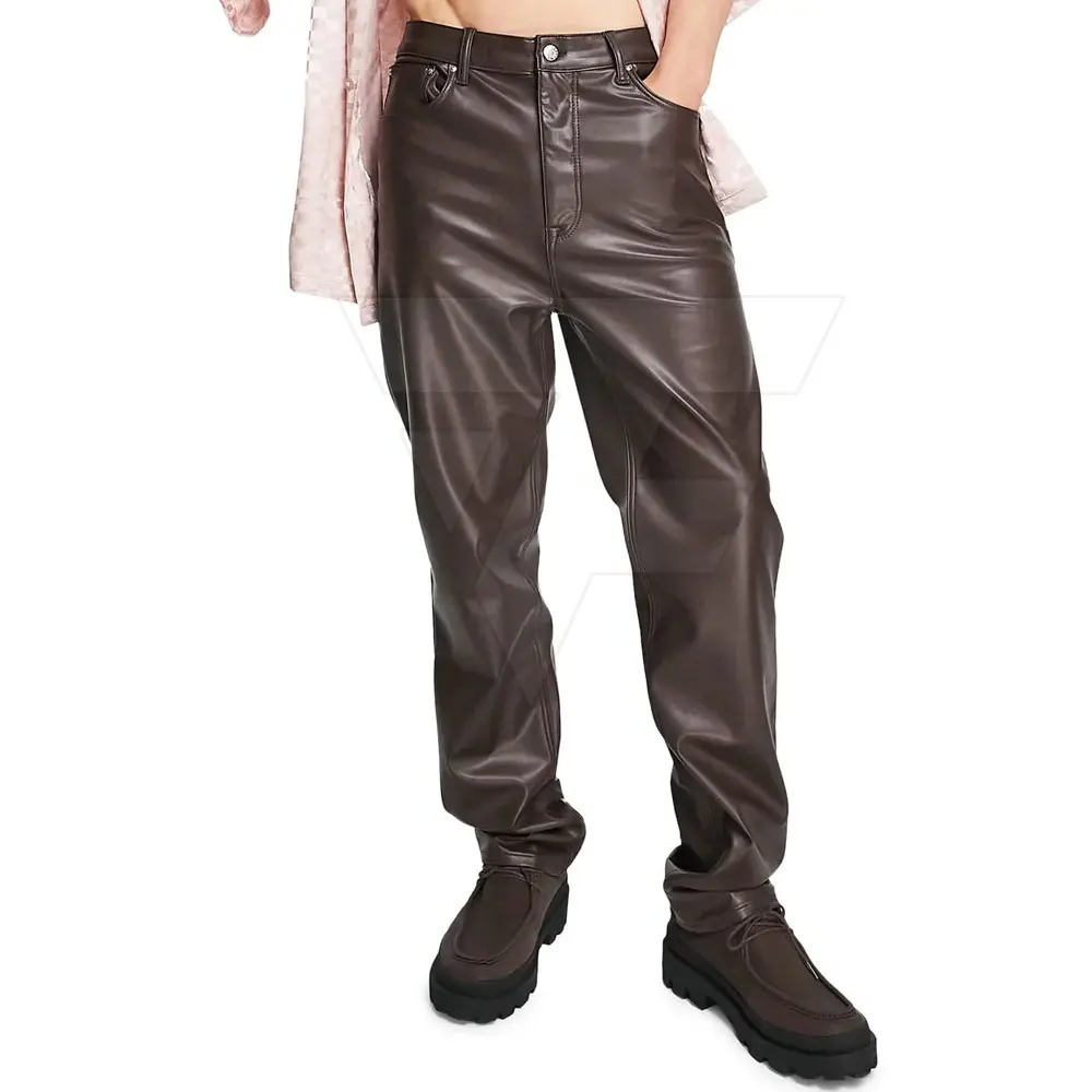 Leather Pants Made In Pakistan Custom Slim Fit Regular Leather Pants In