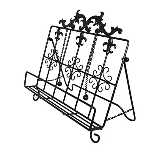 Decorative Metal Brass Cookbook Holder Decorative Cookbook Stand Luxury Storage Holder & Rack