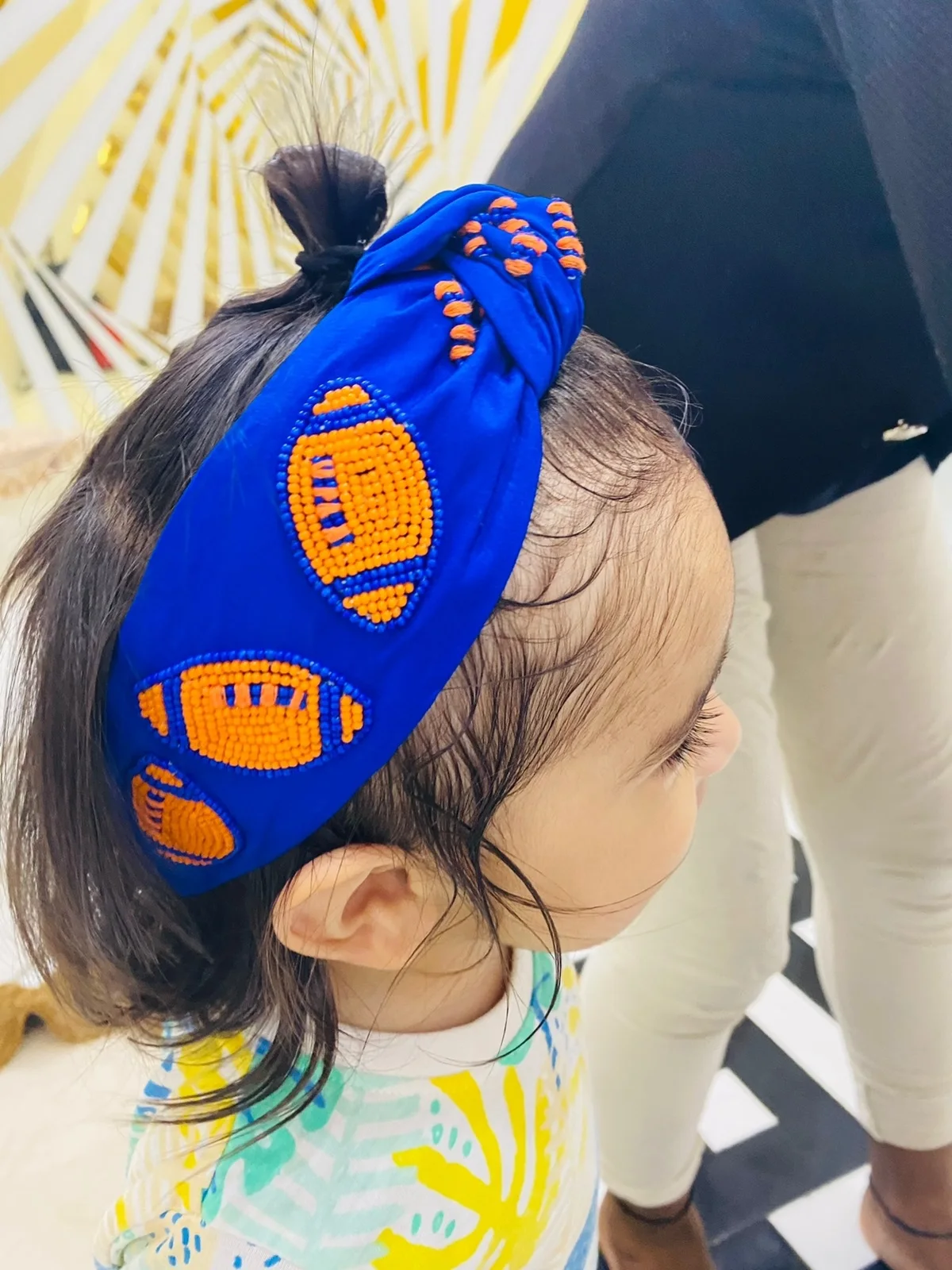 Superb Football Headbands Collection Hand Embellished Seed Beaded Top