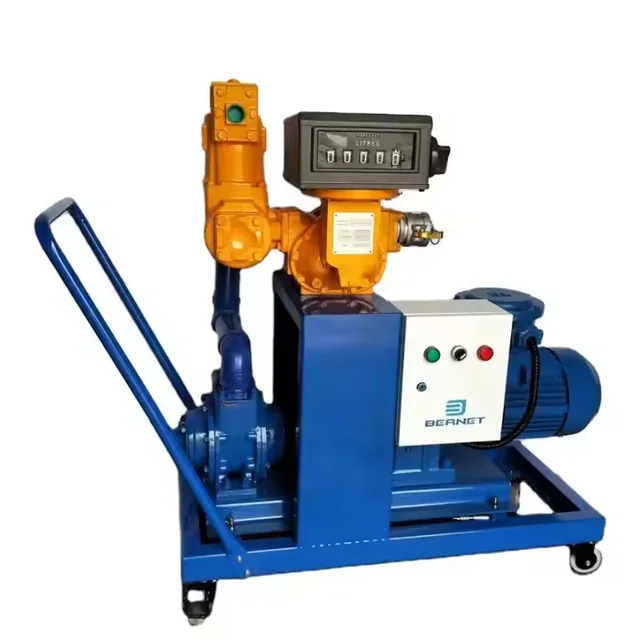 BERNET BRAND Mobile Fuel Dispensing Unit with LC Flow Meter /Portable Diesel/Gasoline Transfer System