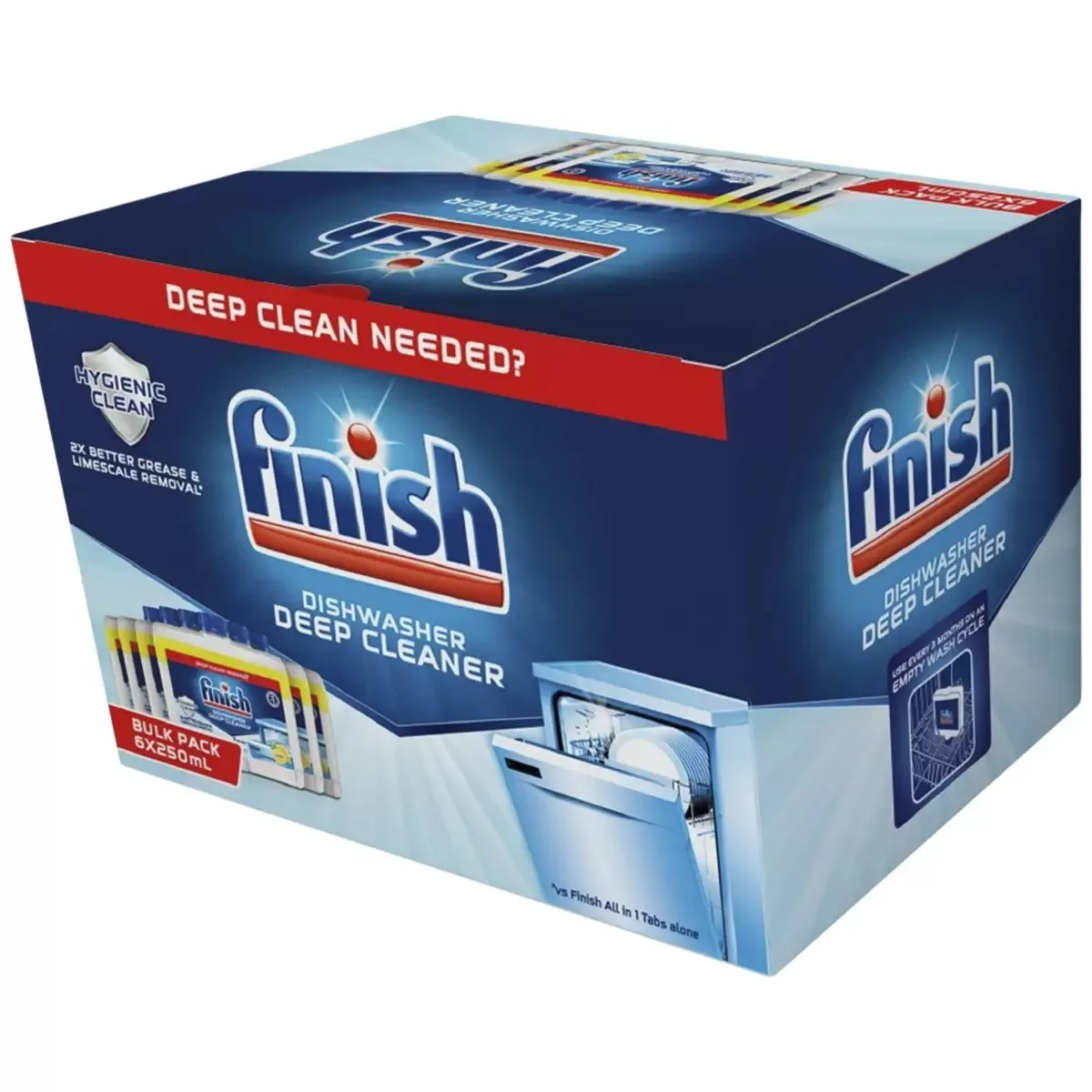 Finish Dual Action Dishwasher Cleaner Fight Grease & Limescale, Fresh