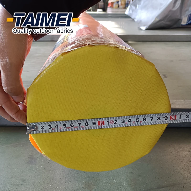 Custom Polyethylene Tarp HDPE Tarpaulin Rolls Blue & Orange PE Tarpaulin Fabric Roll