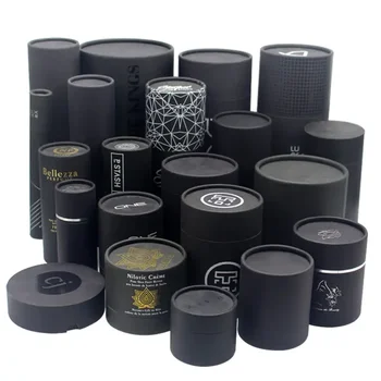 Custom Printed Creative Round Kraft Paper Tube Packaging For Food ...