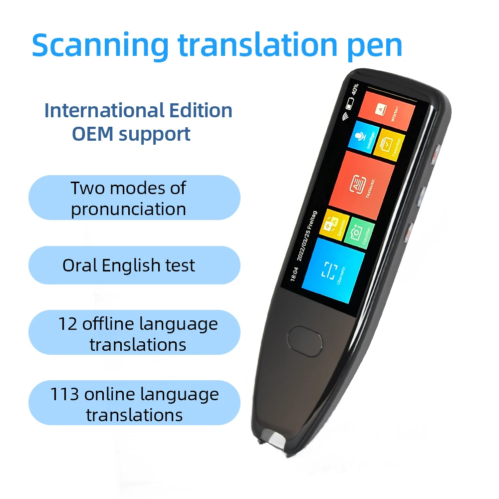 134 Languages AI Instant Voice Smart Electronic Pocket Language Translator Pen Online Intelligent Voice Translator
