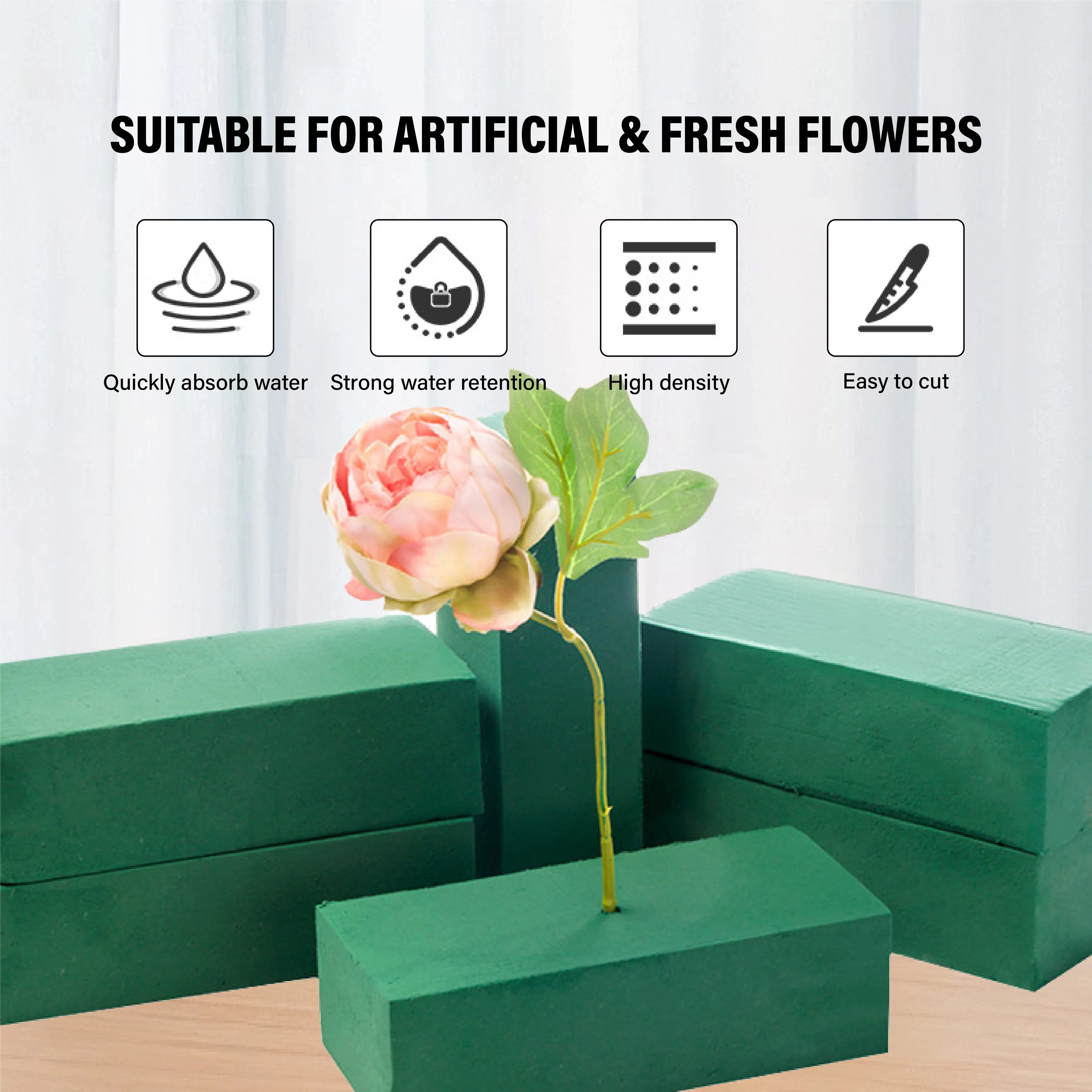 Grüner Runder Saugfähiger Schwamm Diy Blumen Arrangement Wet Floral Foam