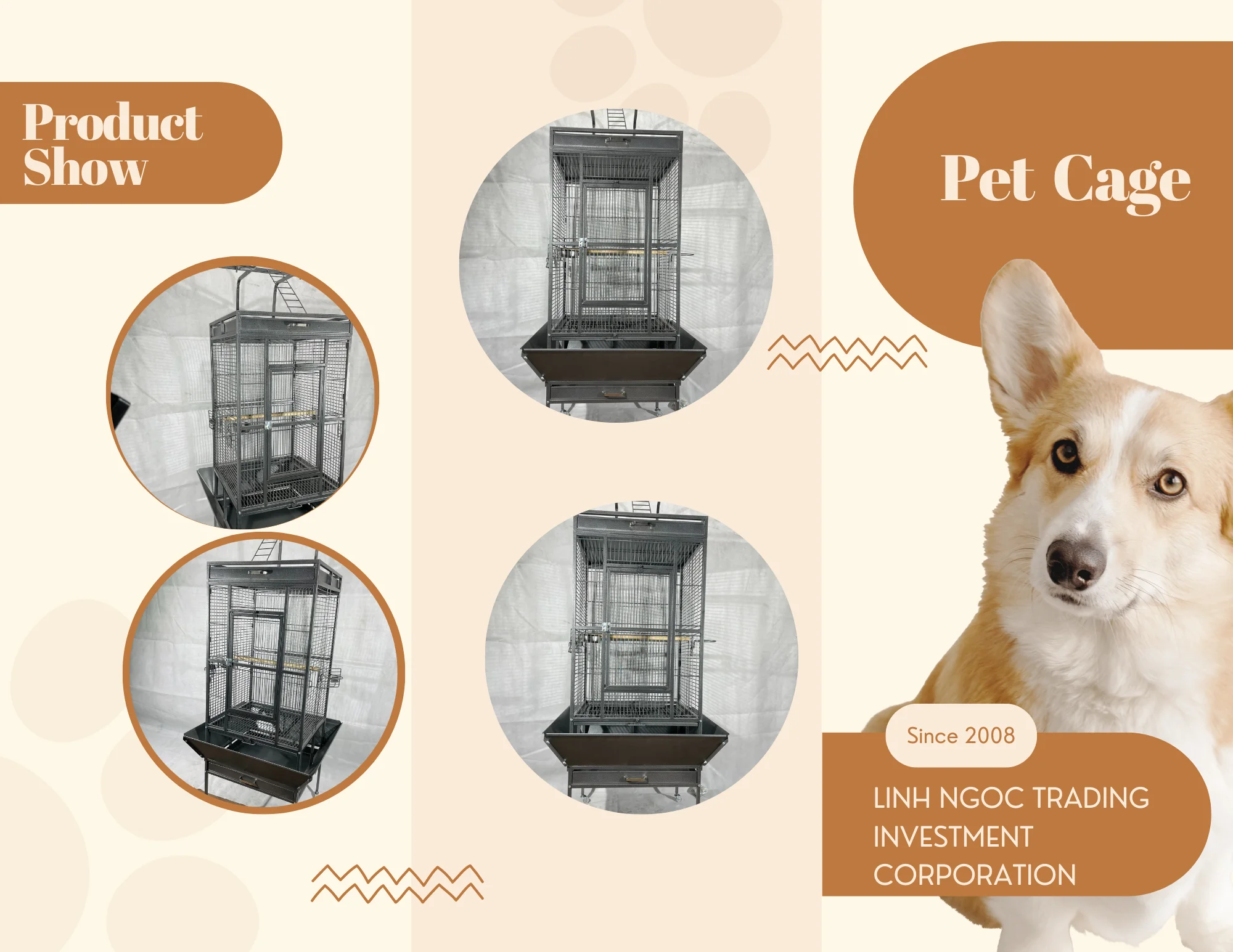 Large Size Wire Mesh Black Aviary Outdoor Parrot Breeding Bird Cage