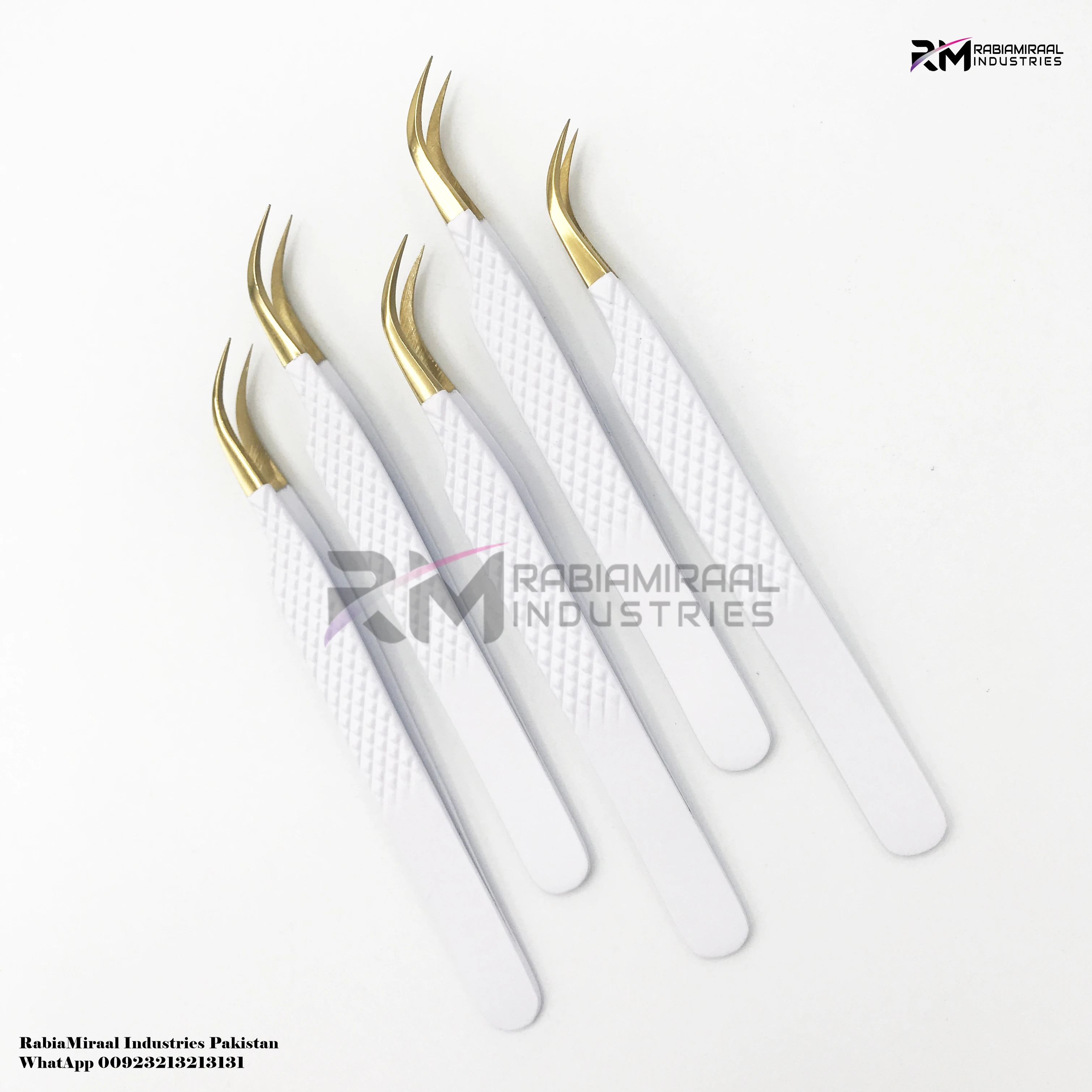 Fiber Tip Eyelash Extension Tweezers Diamond Grip Plasma Black With