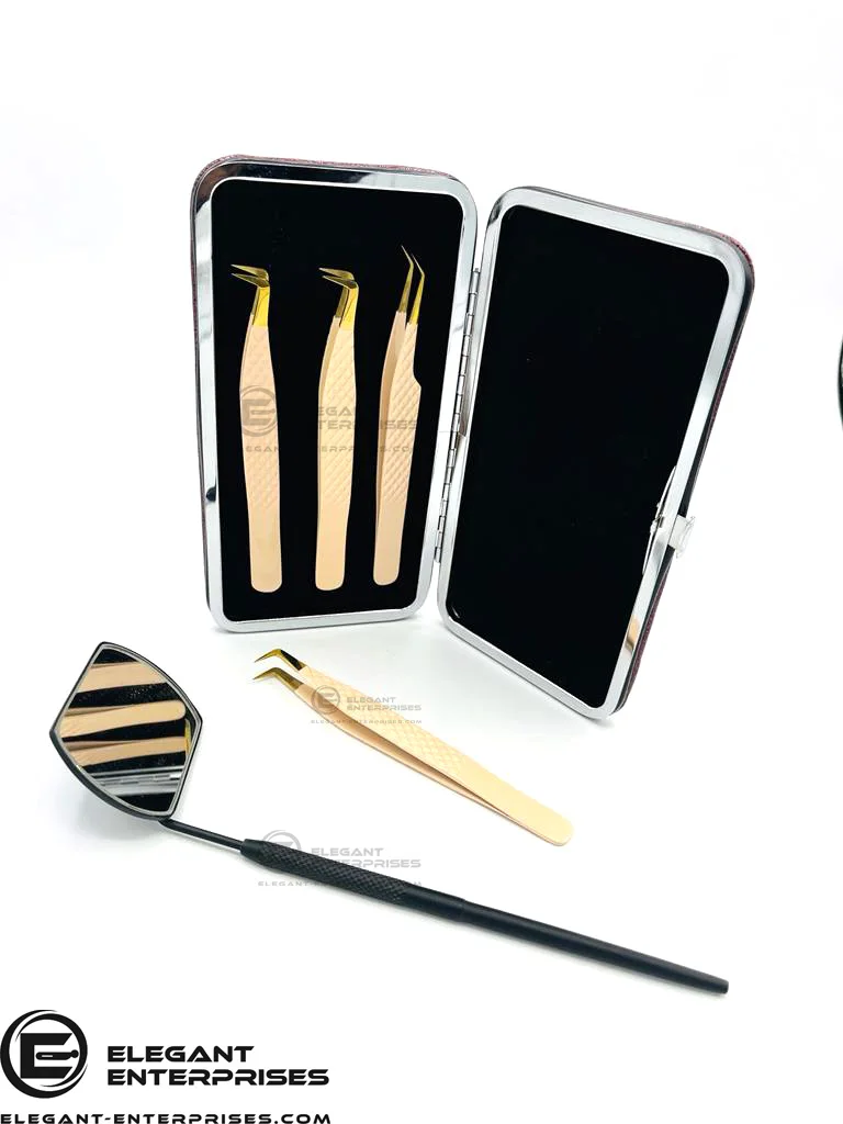 Black Plasma Bulk Best Fiber Tip Eyelash Extension Tweezers Stainless