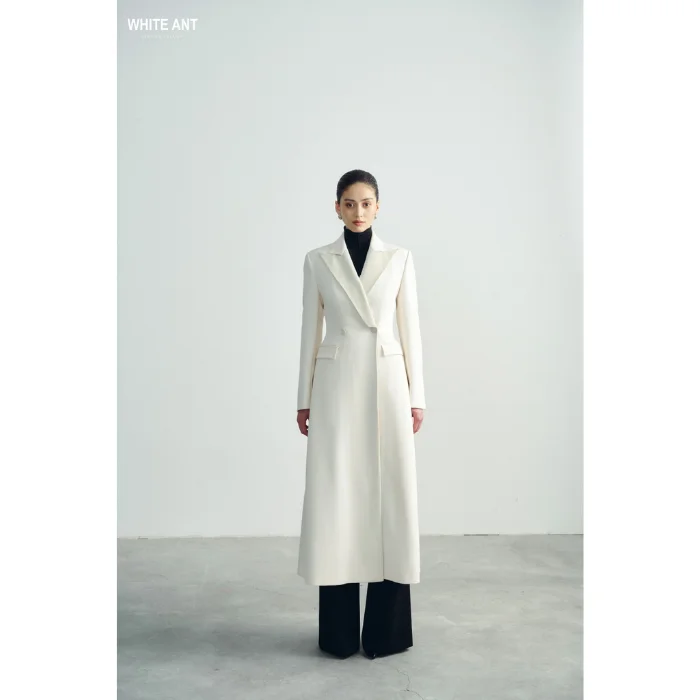 コート SPORTMAX Women Trench Coats 2512471013600001 White Sportmax Fiore Coat | Neutrals | FARFETCH JO