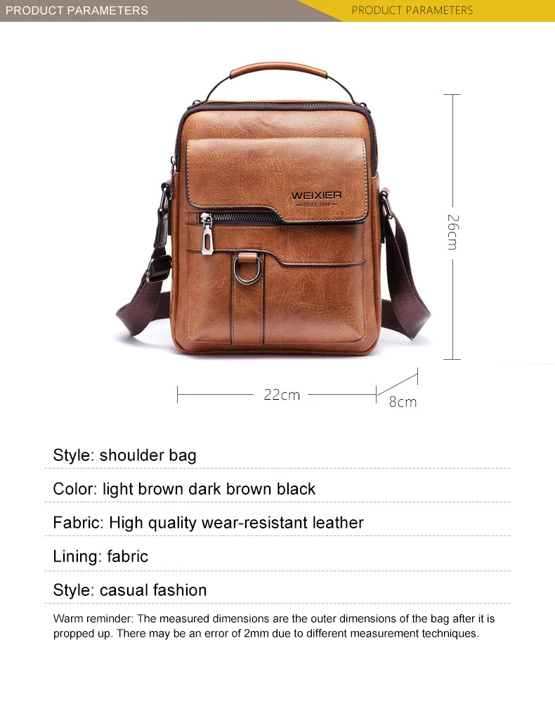 Custom Men's Small Leather Sling Shoulder Bag Messenger Pack Bag For ...