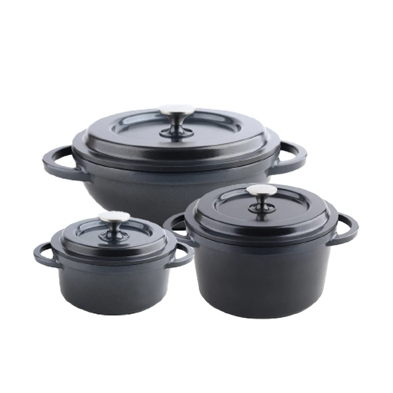 OEM High Grade Cookware Set Kitchen Cooking Pot and Pans Factory Black ...