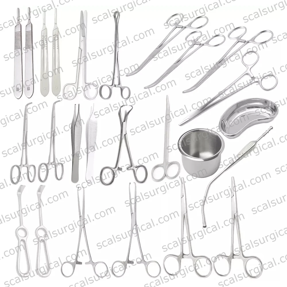 thumbnail interactive-video image 1 of Basic Laparotomy Instrument Set – 81 Piece Gynecological Surgical Kit – AA Pro DS-618 1 of 2