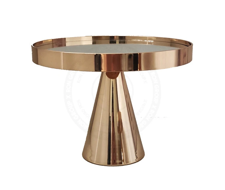 Luxury Mirror Cake Stand Party Dessert Display Wedding Round Gold Cake Pedestal Metal Cake Stand Set Decorating