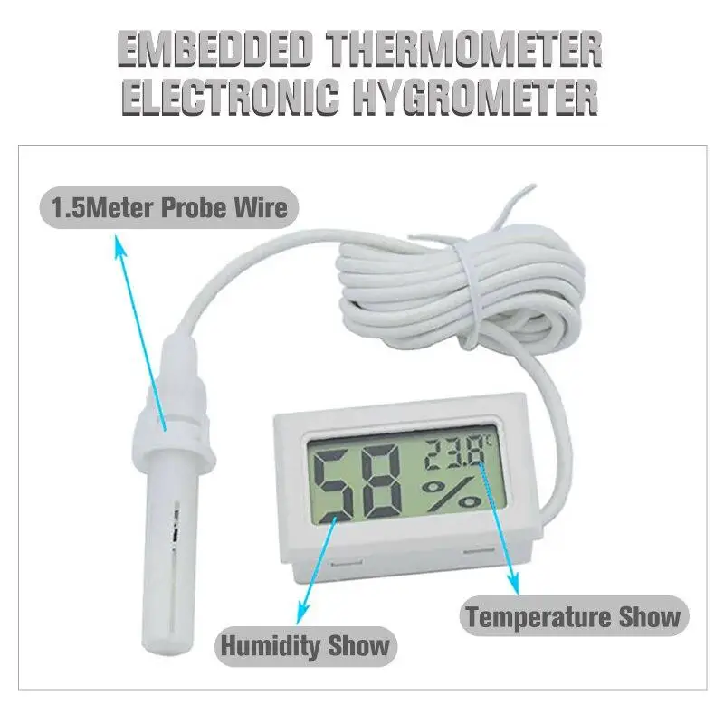 Wholesale Digital Mini Temperature Humidity Gauge Thermometer Hygrometer for Cars Incubators and Brooders