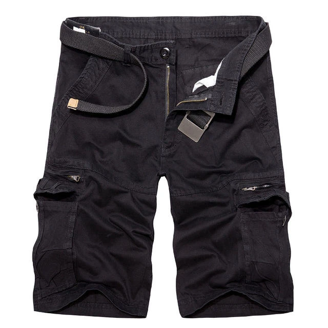 Pantaloncini da uomo estivi da palestra personalizzati di alta qualità Plus Size Pantaloncini da uomo in denim nero da uomo in pantaloncini cargo797_voghion.com