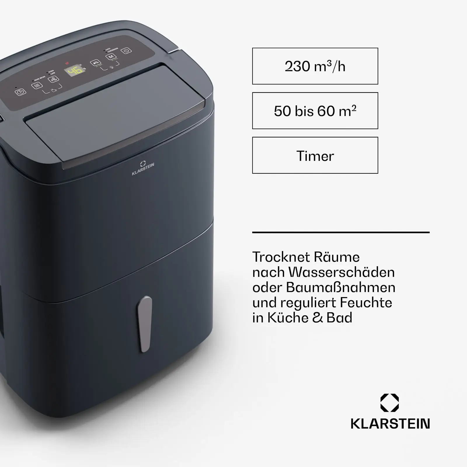 Dehumidifier, 30L, Portable, 25-30, m2 - detail 8