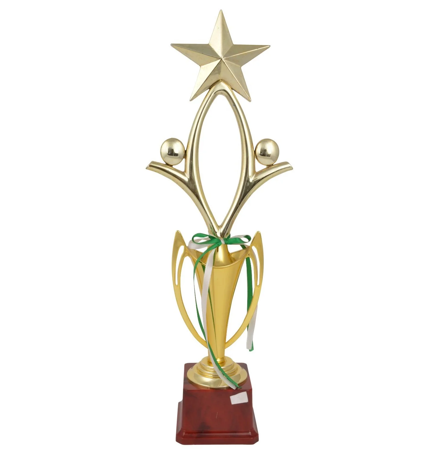 Customized Design Vintage Style Nickle Plated Brass Sports Trophy Cups Trophy Football Cricket Trophy Star
