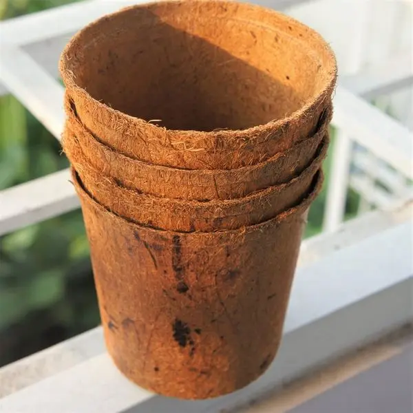 Coconut Coir Pot Seed Starrter Nursery Compostable Biodegradable Pots For Farming And Gardening