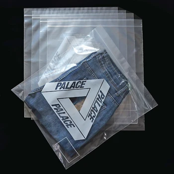 Custom Printing Size Transparent Zipper Plastic Bags for Clothes