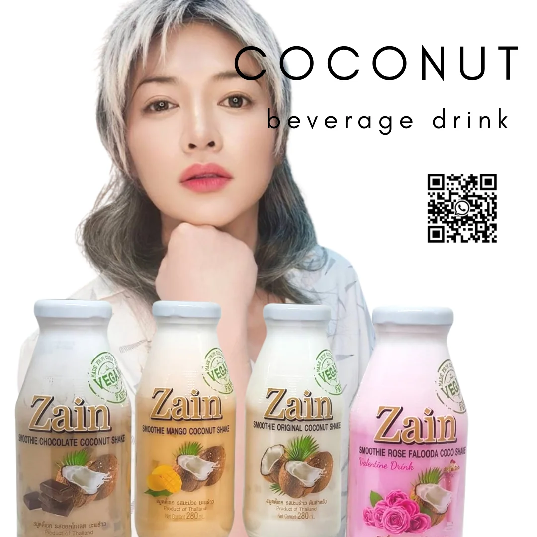 Zain Coconut Plantbased Sesame Milk Soft Drink Beverage Sterilized