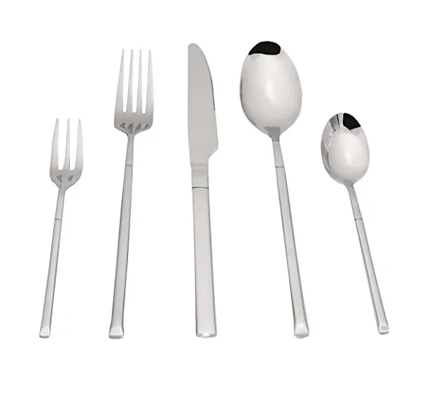 High Quality Restaurant Hotel Wedding Flatware Black Gold Plated Handle