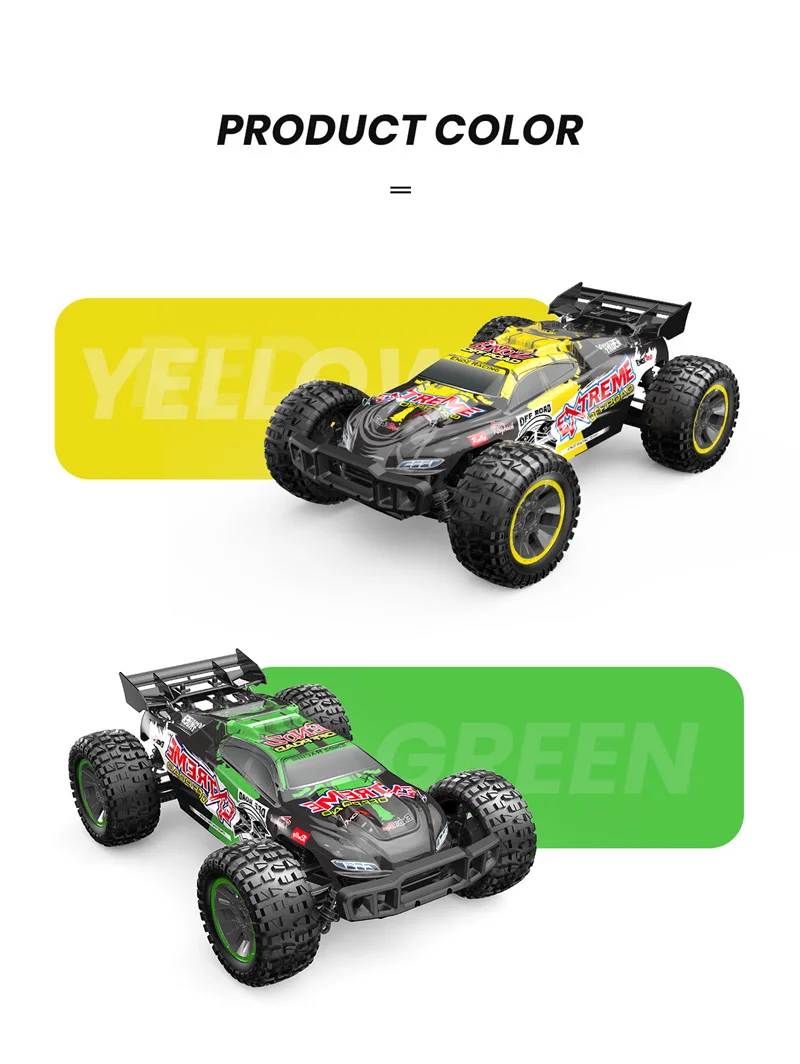 All-Terrain RC Monster Truck - YYRC 202E 1:10 Scale 4WD High-Speed Racer, 45KM/H 2.4Ghz Remote Control Car for Hobbyists