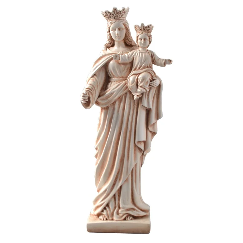 Assumption Virgin Mary With Angels Catholic Religious Crafts Statue Sculpture Figurine