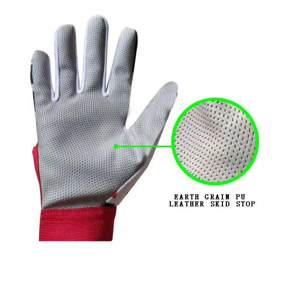 Custom Oem Men's Genuine Leather Breathable Baseball Batting Gloves