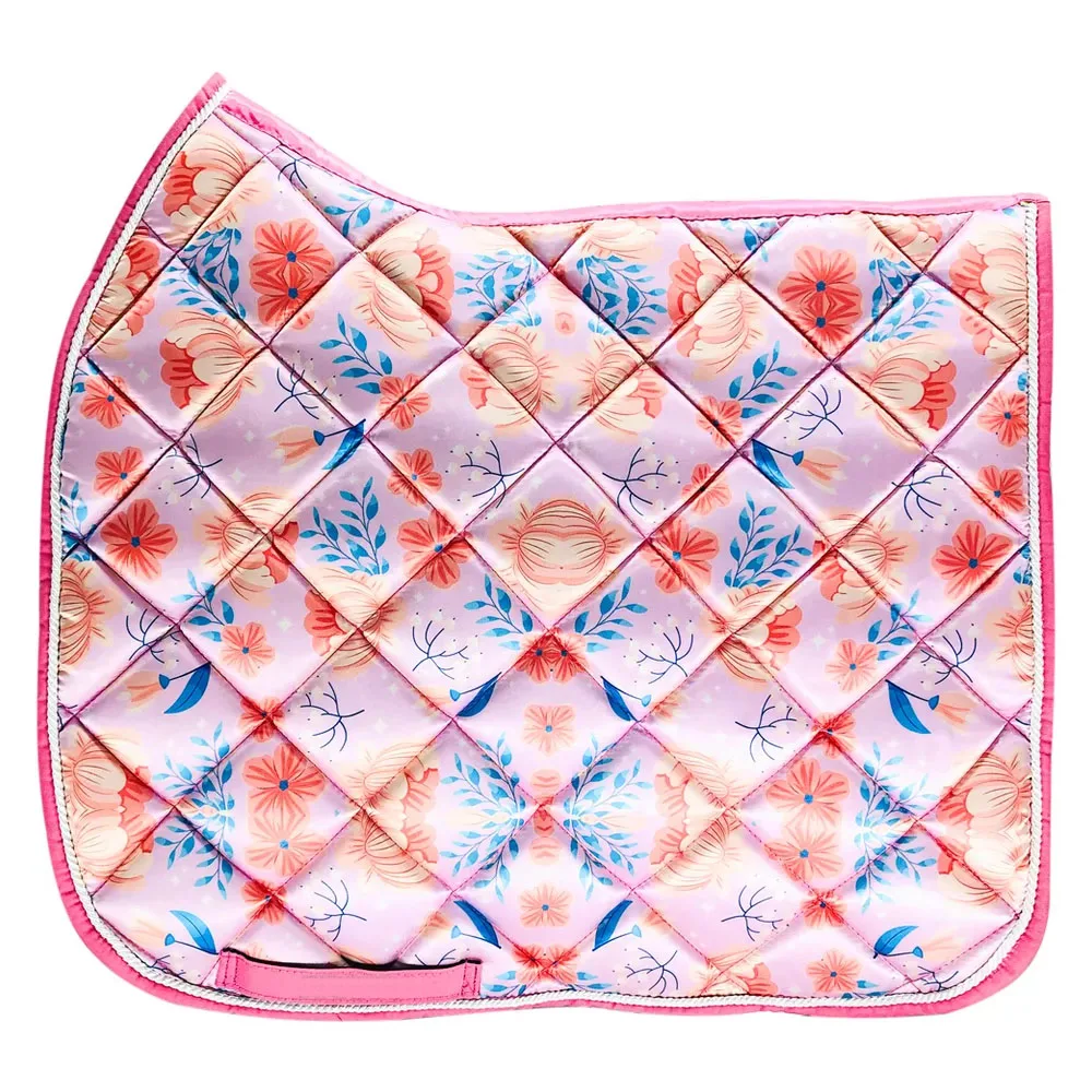 High Quality Sublimation Satin Dressage Saddle Pads Beautiful Pink