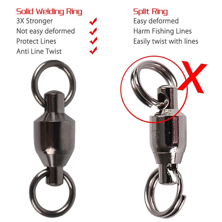 Offshore Big Game Trolling Fishing Ball Bearing Swivels Connector High