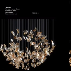 Modern Design Luxury Handmade Glass Chandelier Exquisite Crystal Pendant Light for Hotels Villas Led Pendent Light