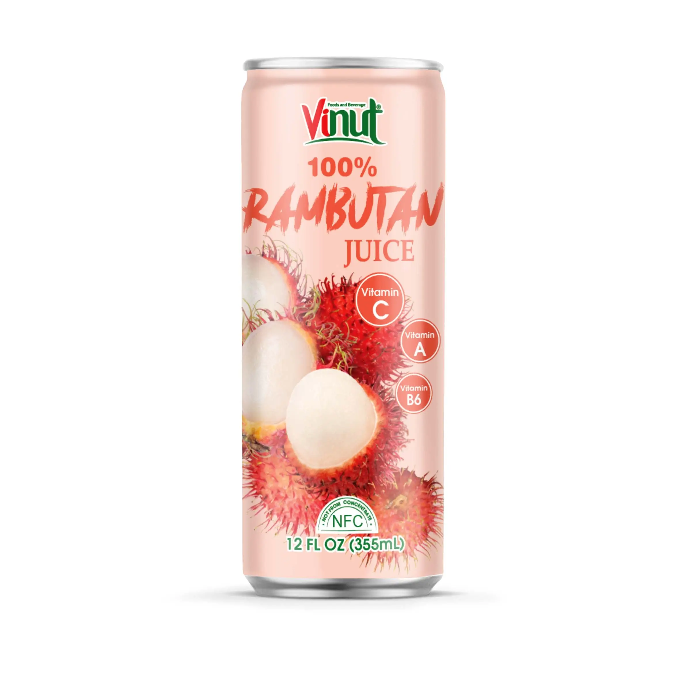 VINUT полностью натуральный Rambutan сок 12 Floz Can Вьетнам Поставщики и производители 100%