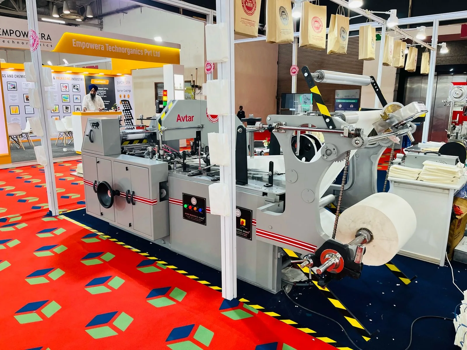 Avtar Fully Automatic Paper Bag Making Machine With Colour Printing Make in India Easy To use best quality reliable heavy duty