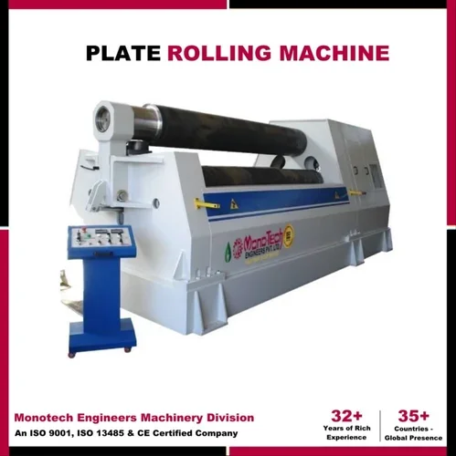 3 Cone Rolling Machine, Max Force or Load: 90-120 Ton, Semi-Automatic Hydraulic Plate Steel Sheet Bending Rolling Machine