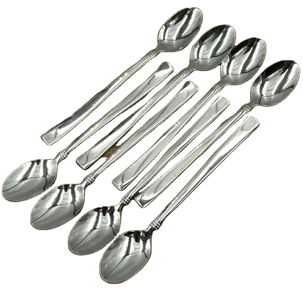 Elegant Tableware Kitchen Serving Spoon New Designer Handle Salad Server Stainless Steel Salad Servers