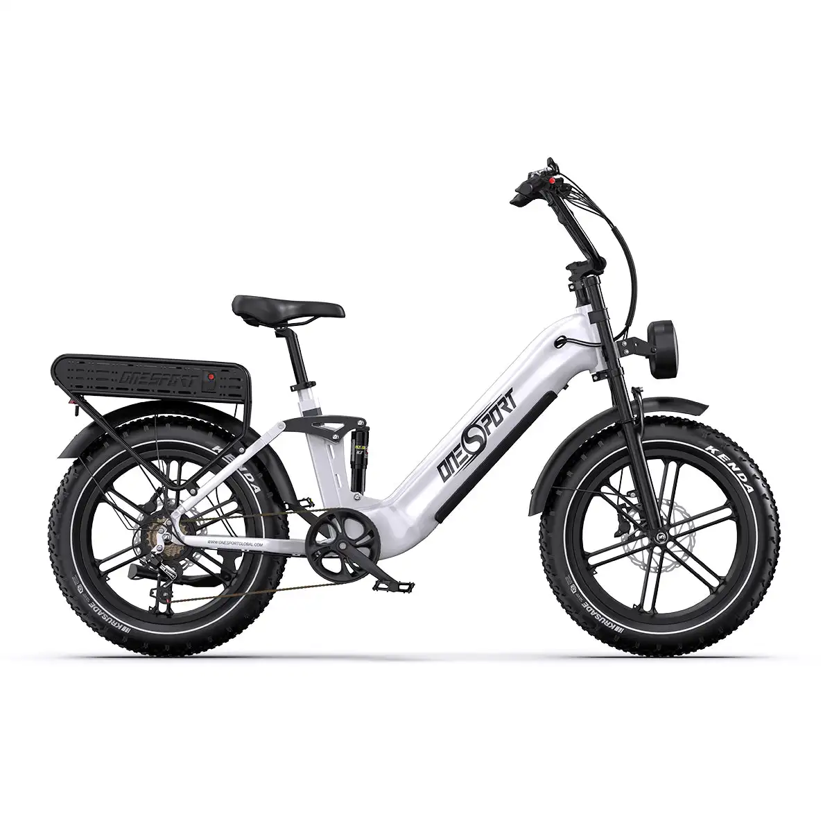 Onesport OT08 Pro Full Suspension E-Bike 48V 250W/350W Rear Hub Motor Aluminum Frame Integrated Battery 60km Range Dirt Bike