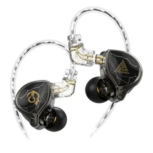 QKZ X HBB 10mm HiFi in Ear Monitor Earphones Semi-open Cavity CNC Aluminum Alloy Sport Wired Headset