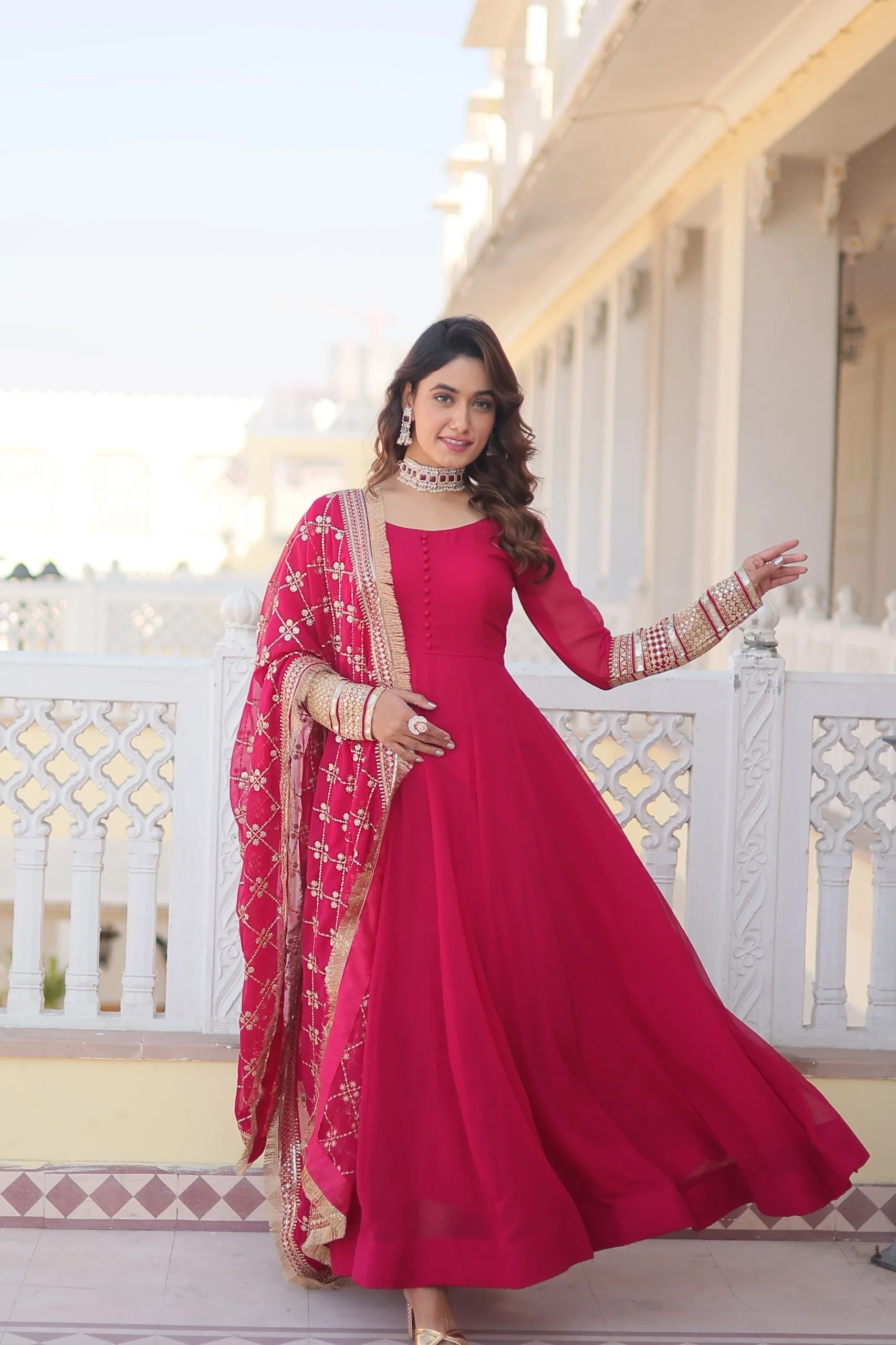 Cotton & Rayon Women Anarkali Dress New Design Floral Print Traditional  Style Office Wear Ethnic Kurtis Parties Salwar Kameez