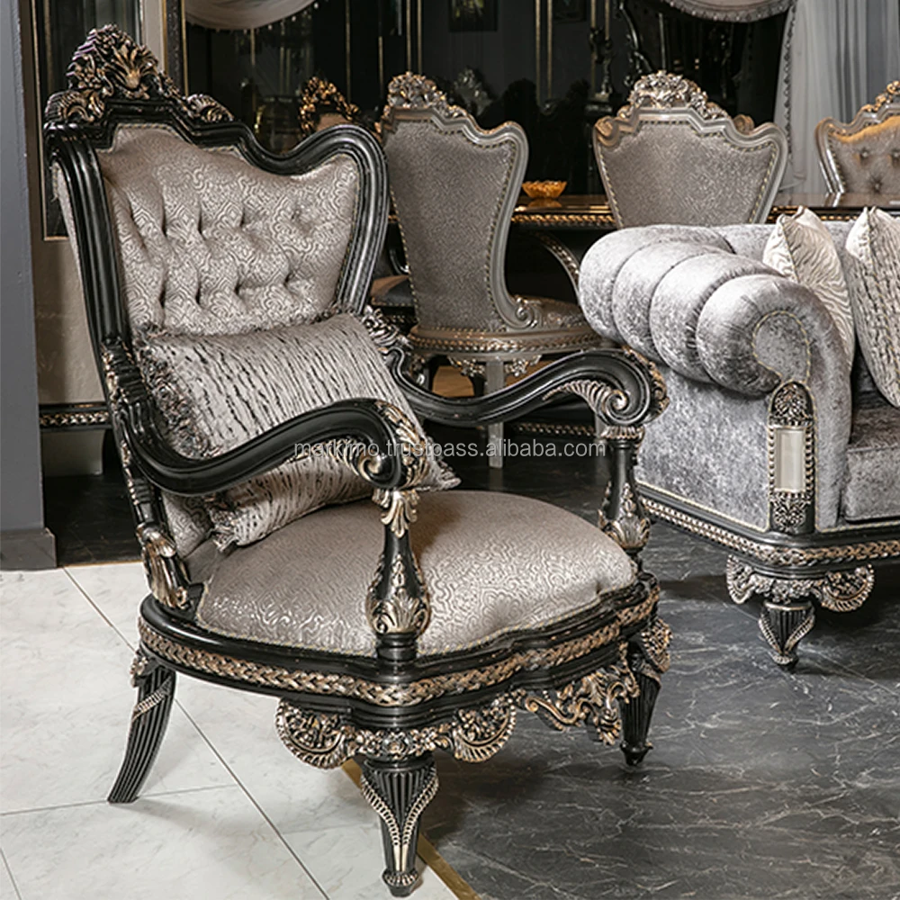 Turkish Sofa Middle East Eastern Luxury Antique Royal Luxury Sofa Set Hand Carved Living Room