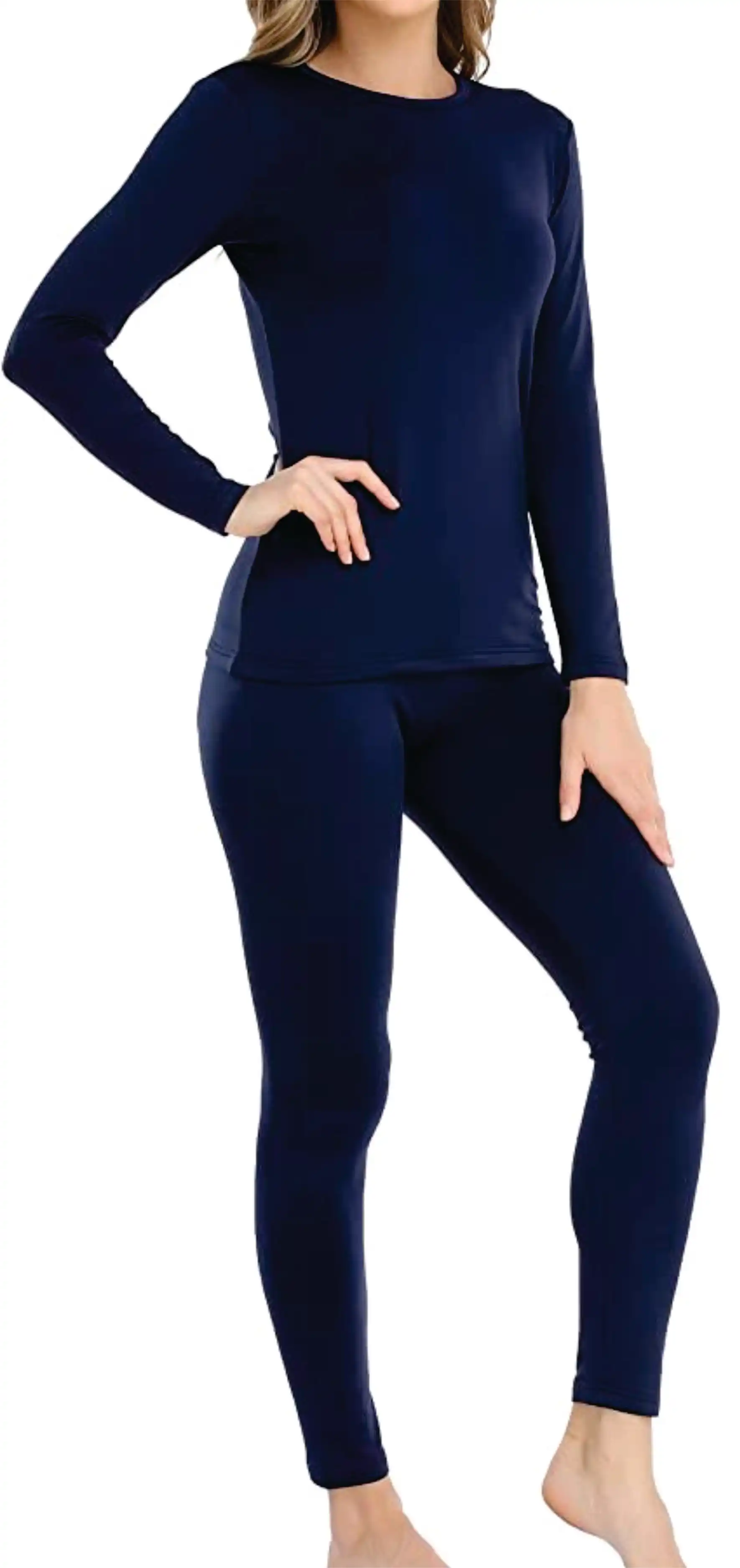 Winter Thermal Underwear Suit Cotton Breathable Warm Thermal Clothing Classic Set Women Long
