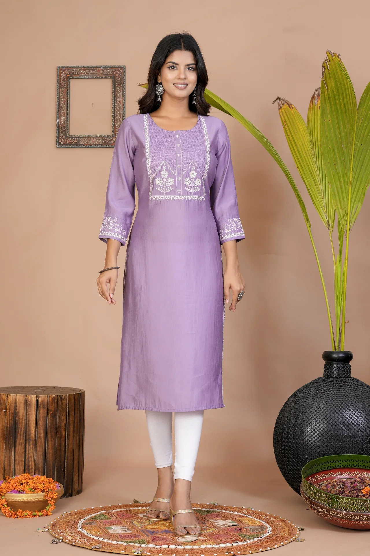 New traditional Rayon Work Sequence Touch Kurtis for Women Online Sale Cotton Dresses with rajasthani decoration for Summer