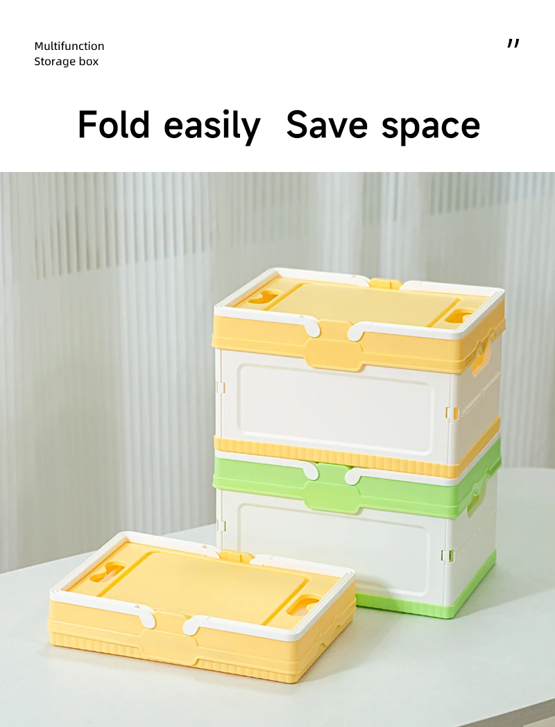 item no6009 new arrival factory household multipurpose durable reliable plastic folding storage box collapsible storage crate with lid-5