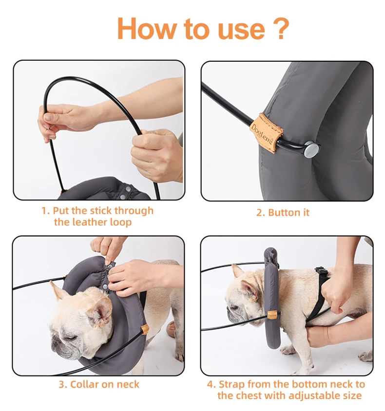 Doglemi Blind Dog Accessories Guiding Device Pet Anticollision Harness