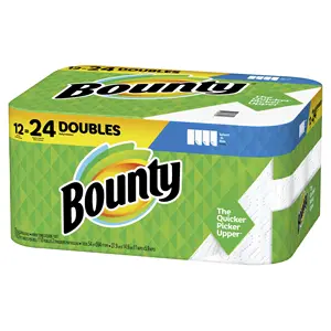 Bounty Select-A-Size Disposable 6 Double Plus Rolls 3 Ply White Paper Towels-Equal to 15 Regular Rolls Kitchen Paper Product